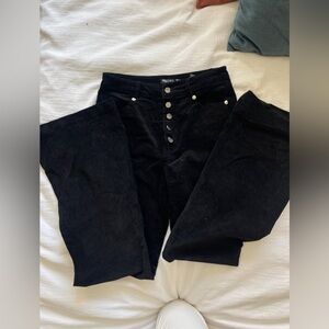 NWT Nasty gal cord flare trousers - black